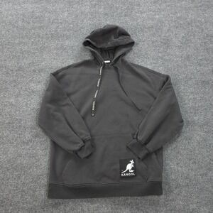 Kangol Hoodie Womens Extra Small‎ Black Spellout Graphic Logo Pullover x H&M